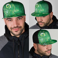 Aotearoa New Zealand New Year Mesh Trucker Cap Tribal Koru Tattoo Green Galaxy Maori Silver Fern