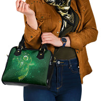 Aotearoa New Zealand New Year Shoulder Handbag Tribal Koru Tattoo Green Galaxy Maori Silver Fern LT03 - Polynesian Pride