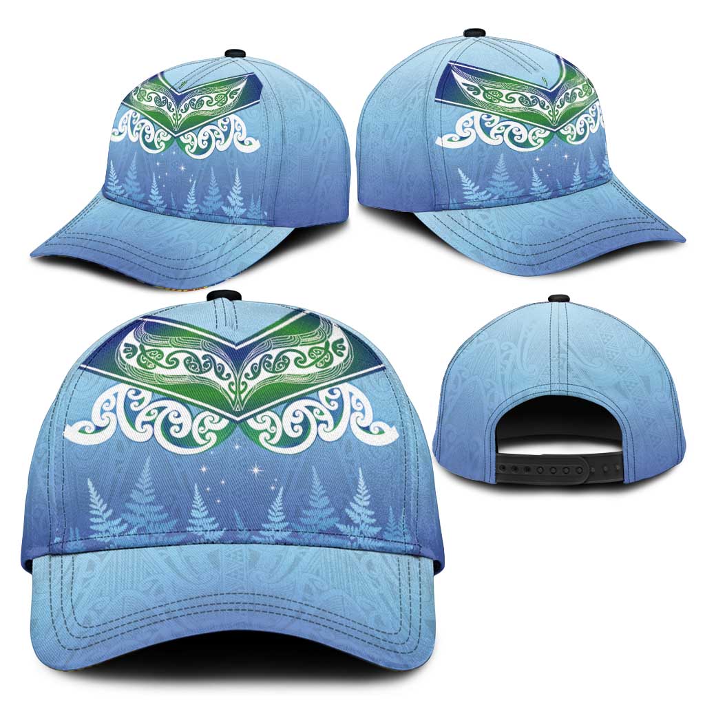 Aotearoa New Zealand New Year Classic Cap Maori Motifs with Silver Fern and Matariki Stars LT03 - Polynesian Pride