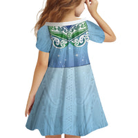 Aotearoa New Zealand New Year Family Matching Tank Maxi Dress and Hawaiian Shirt Maori Motifs with Silver Fern and Matariki Stars LT03 - Polynesian Pride