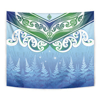 Aotearoa New Zealand New Year Tapestry Maori Motifs with Silver Fern and Matariki Stars LT03 - Polynesian Pride