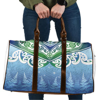 Aotearoa New Zealand New Year Travel Bag Maori Motifs with Silver Fern and Matariki Stars LT03 Multicolor - Polynesian Pride