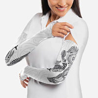 Aotearoa Moko Tribal Tattoo Arm Sleeves New Zealand Maori Penguin and Fantail White Color LT03 - Polynesian Pride