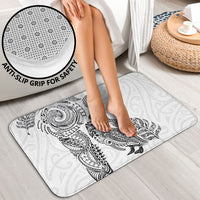 Aotearoa Moko Tribal Tattoo Bathroom Set New Zealand Maori Penguin and Fantail White Color