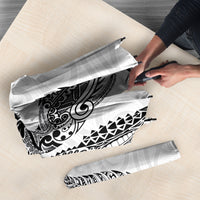 Aotearoa Moko Tribal Tattoo Umbrella New Zealand Maori Penguin and Fantail White Color LT03 - Polynesian Pride