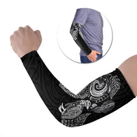 Aotearoa Moko Tribal Tattoo Arm Sleeves New Zealand Maori Penguin and Fantail Black Color LT03 Set of 2 Black - Polynesian Pride