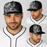 Aotearoa Moko Tribal Tattoo Baseball Net Cap New Zealand Maori Penguin and Fantail Black Color LT03 - Polynesian Pride