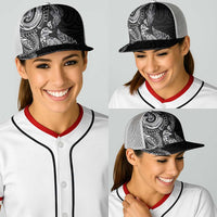 Aotearoa Moko Tribal Tattoo Baseball Net Cap New Zealand Maori Penguin and Fantail Black Color LT03 - Polynesian Pride