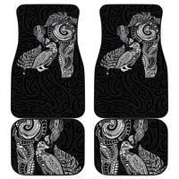 Aotearoa Moko Tribal Tattoo Car Mats New Zealand Maori Penguin and Fantail Black Color LT03 - Polynesian Pride