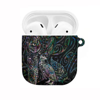 Aotearoa Moko Tribal Tattoo AirPods Case New Zealand Maori Penguin and Fantail Paua Shell Style LT03 Multicolor - Polynesian Pride