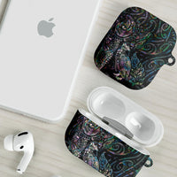 Aotearoa Moko Tribal Tattoo AirPods Case New Zealand Maori Penguin and Fantail Paua Shell Style LT03 - Polynesian Pride