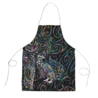 Aotearoa Moko Tribal Tattoo Apron New Zealand Maori Penguin and Fantail Paua Shell Style LT03 Multicolor - Polynesian Pride