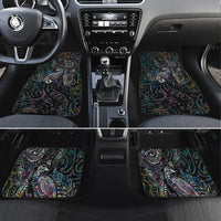 Aotearoa Moko Tribal Tattoo Car Mats New Zealand Maori Penguin and Fantail Paua Shell Style