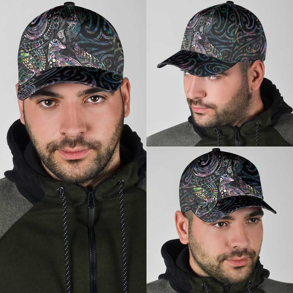 Aotearoa Moko Tribal Tattoo Classic Cap New Zealand Maori Penguin and Fantail Paua Shell Style LT03 - Polynesian Pride