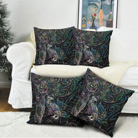 Aotearoa Moko Tribal Tattoo Pillow Cover New Zealand Maori Penguin and Fantail Paua Shell Style LT03 - Polynesian Pride