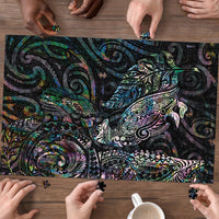 Aotearoa Moko Tribal Tattoo Puzzle New Zealand Maori Penguin and Fantail Paua Shell Style LT03 - Polynesian Pride