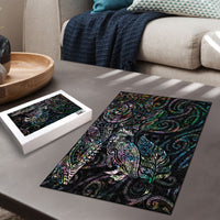 Aotearoa Moko Tribal Tattoo Puzzle New Zealand Maori Penguin and Fantail Paua Shell Style LT03 - Polynesian Pride
