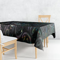 Aotearoa Moko Tribal Tattoo Tablecloth New Zealand Maori Penguin and Fantail Paua Shell Style