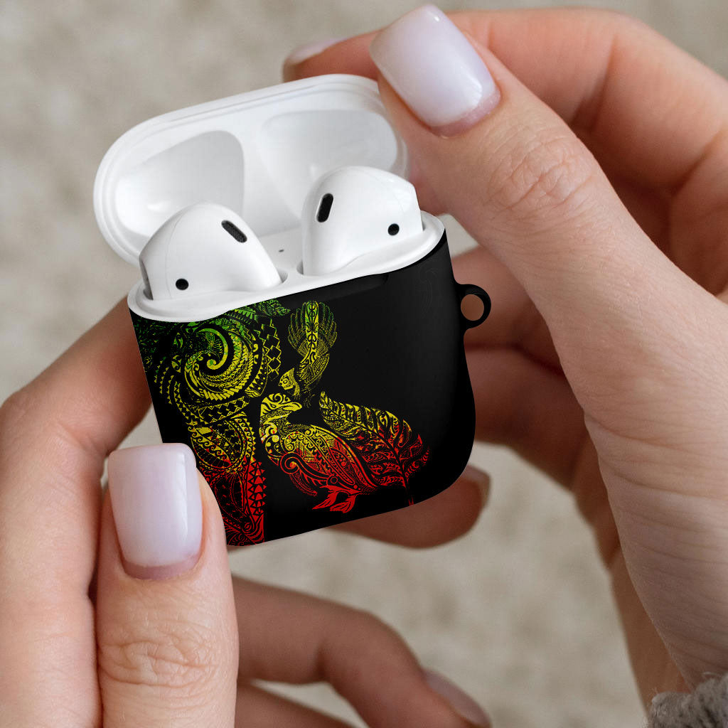 Aotearoa Moko Tribal Tattoo AirPods Case New Zealand Maori Penguin and Fantail Reggae Style LT03 - Polynesian Pride