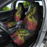 Aotearoa Moko Tribal Tattoo Car Seat Cover New Zealand Maori Penguin and Fantail Reggae Style LT03 - Polynesian Pride