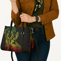 Aotearoa Moko Tribal Tattoo Leather Bag New Zealand Maori Penguin and Fantail Reggae Style LT03 - Polynesian Pride