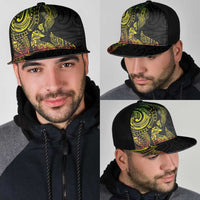 Aotearoa Moko Tribal Tattoo Mesh Trucker Cap New Zealand Maori Penguin and Fantail Reggae Style LT03 - Polynesian Pride
