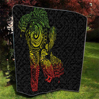 Aotearoa Moko Tribal Tattoo Quilt New Zealand Maori Penguin and Fantail Reggae Style