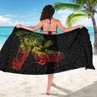 Aotearoa Moko Tribal Tattoo Sarong New Zealand Maori Penguin and Fantail Reggae Style LT03 - Polynesian Pride