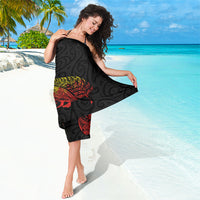 Aotearoa Moko Tribal Tattoo Sarong New Zealand Maori Penguin and Fantail Reggae Style LT03 - Polynesian Pride