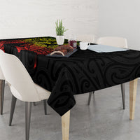 Aotearoa Moko Tribal Tattoo Tablecloth New Zealand Maori Penguin and Fantail Reggae Style LT03 - Polynesian Pride