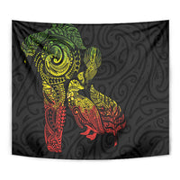 Aotearoa Moko Tribal Tattoo Tapestry New Zealand Maori Penguin and Fantail Reggae Style LT03 - Polynesian Pride