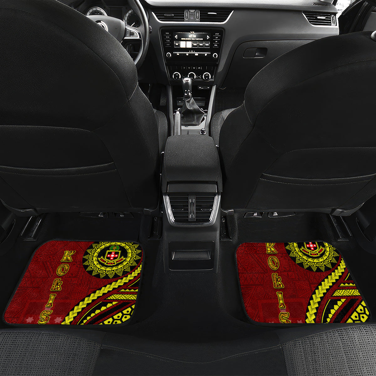 Kolisi Tonga Atele Car Mats Ngatu and Polynesian Pattern