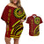 Kolisi Tonga Atele Couples Matching Off Shoulder Short Dress and Hawaiian Shirt Ngatu and Polynesian Pattern