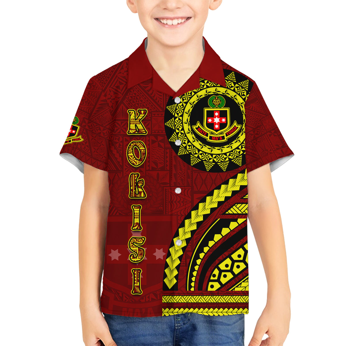 Kolisi Tonga Atele Family Matching Puletasi and Hawaiian Shirt Ngatu and Polynesian Pattern