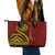 Kolisi Tonga Atele Leather Tote Bag Ngatu and Polynesian Pattern