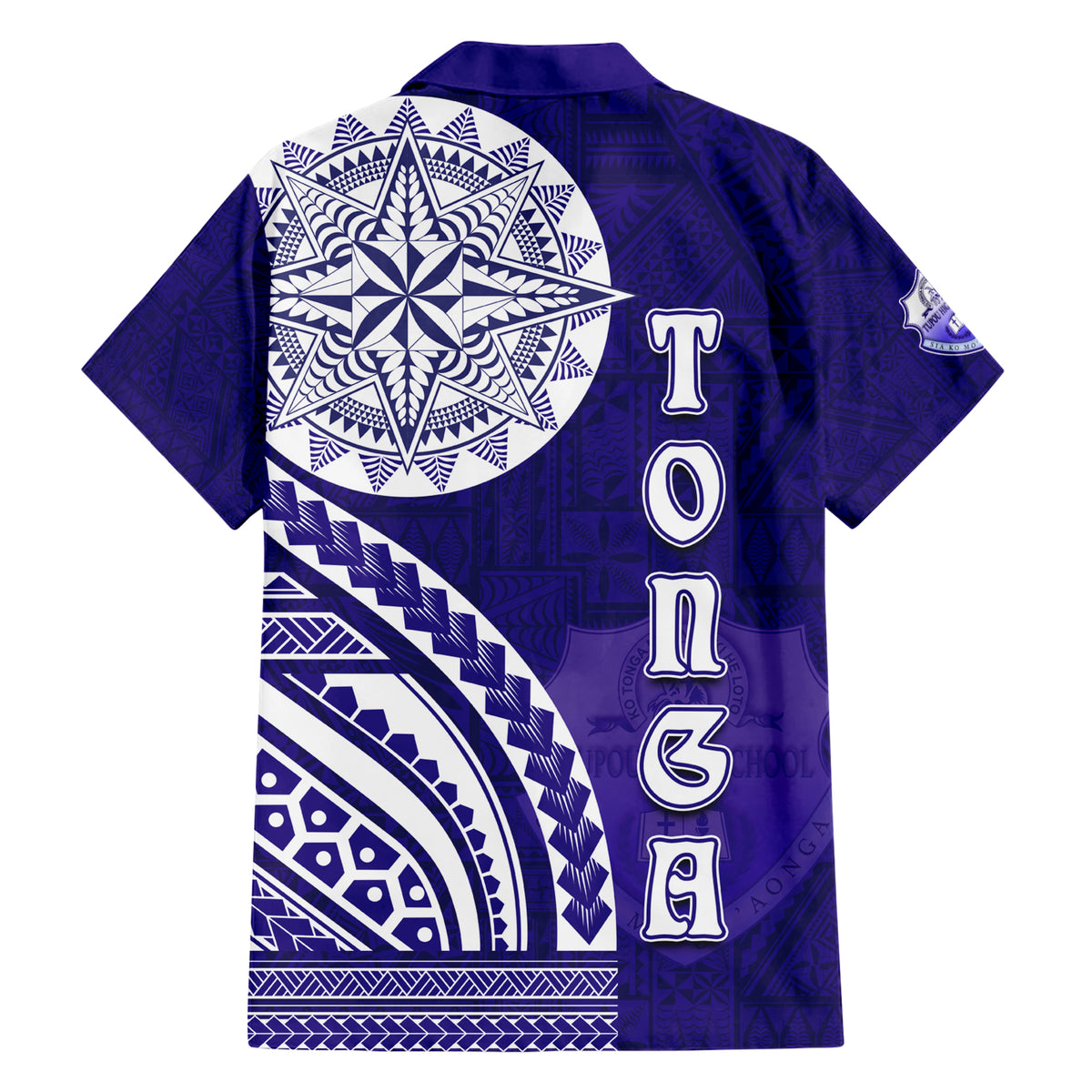 Tupou College Toloa Family Matching Short Sleeve Bodycon Dress and Hawaiian Shirt Ngatu and Polynesian Pattern