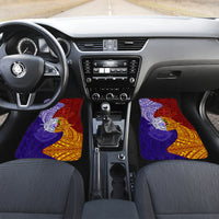 Kolisi Tonga Atele and Tupou College Toloa Car Mats Ngatu and Polynesian Spiral Pattern