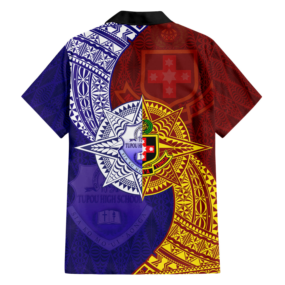 Kolisi Tonga Atele and Tupou College Toloa Family Matching Puletasi and Hawaiian Shirt Ngatu and Polynesian Spiral Pattern LT03 - Polynesian Pride