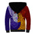 Kolisi Tonga Atele and Tupou College Toloa Sherpa Hoodie Ngatu and Polynesian Spiral Pattern