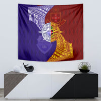 Kolisi Tonga Atele and Tupou College Toloa Tapestry Ngatu and Polynesian Spiral Pattern