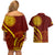 Tonga High School Couples Matching Off Shoulder Short Dress and Hawaiian Shirt Ngatu and Polynesian Pattern