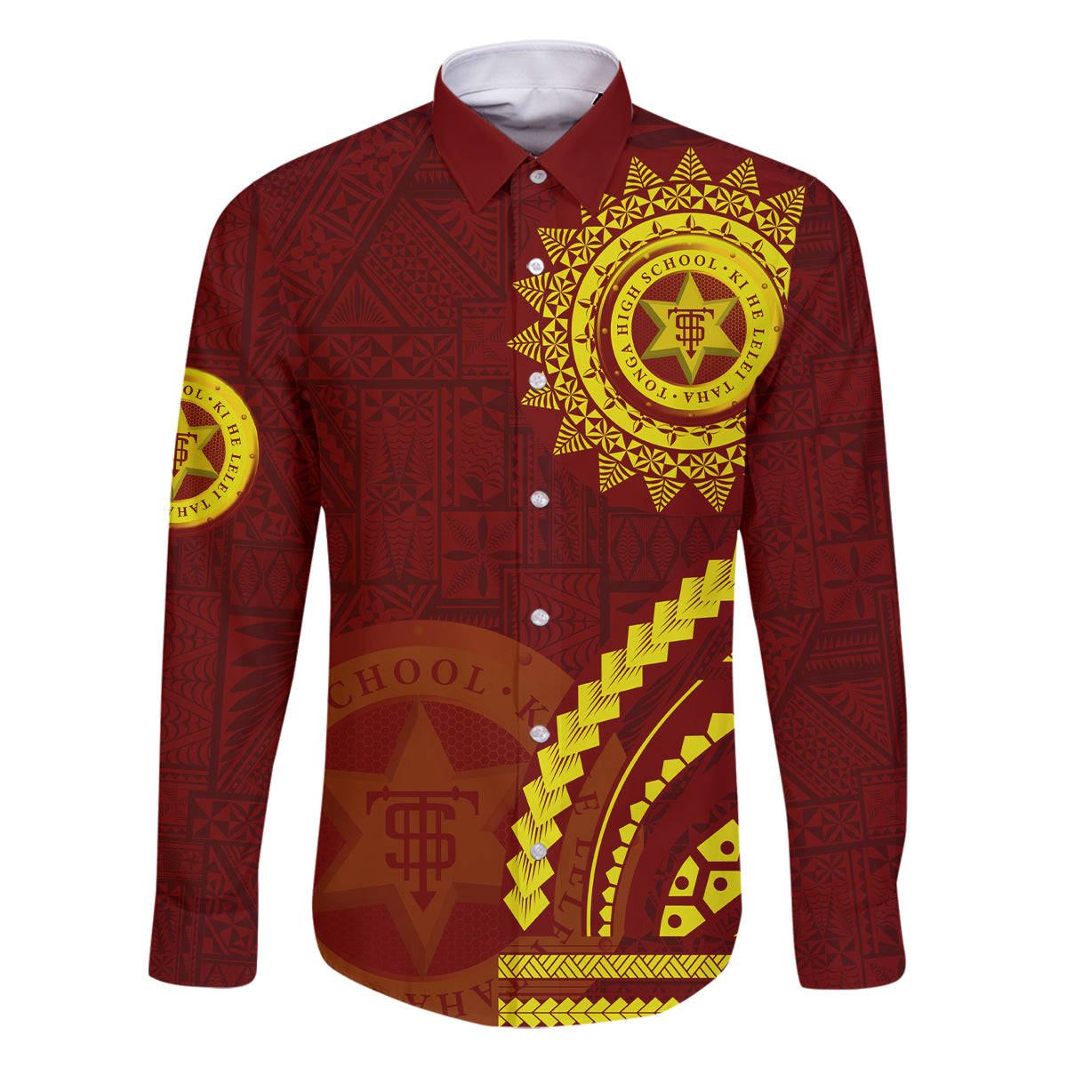 Tonga High School Family Matching Summer Maxi Dress and Hawaiian Shirt Ngatu and Polynesian Pattern