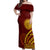 Tonga High School Off Shoulder Maxi Dress Ngatu and Polynesian Pattern