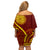 Tonga High School Off Shoulder Short Dress Ngatu and Polynesian Pattern