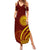 Tonga High School Summer Maxi Dress Ngatu and Polynesian Pattern