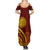 Tonga High School Summer Maxi Dress Ngatu and Polynesian Pattern