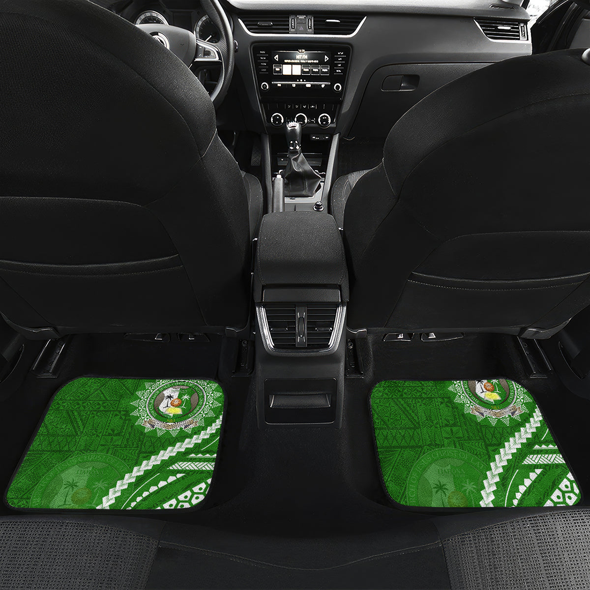 Liahona High School Car Mats Ngatu and Polynesian Pattern