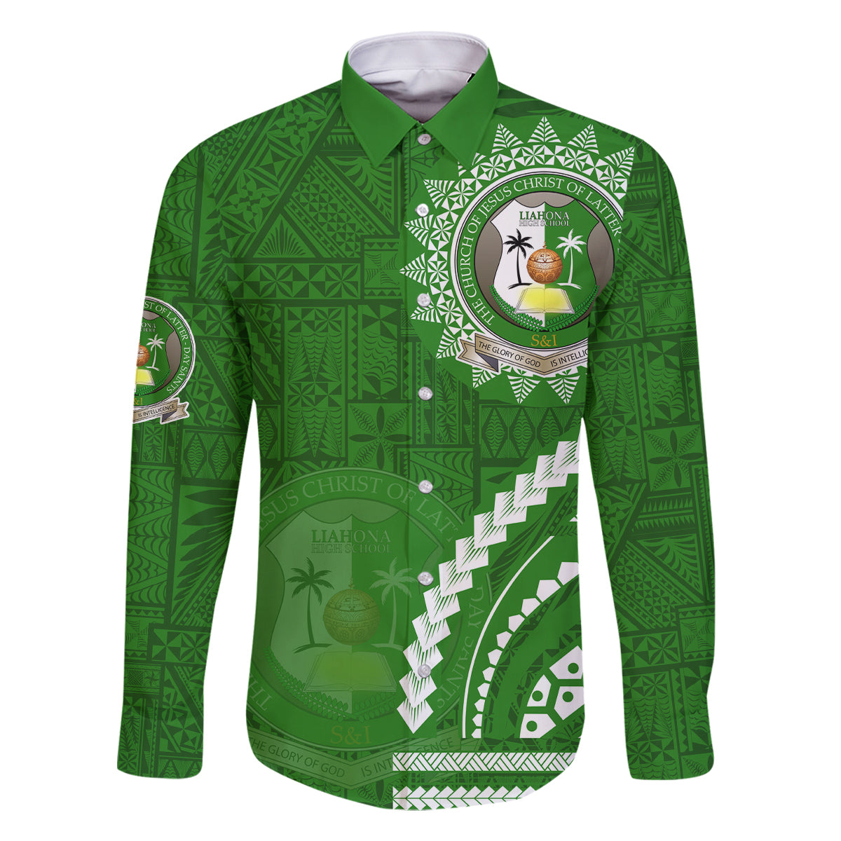 Liahona High School Family Matching Tank Maxi Dress and Hawaiian Shirt Ngatu and Polynesian Pattern