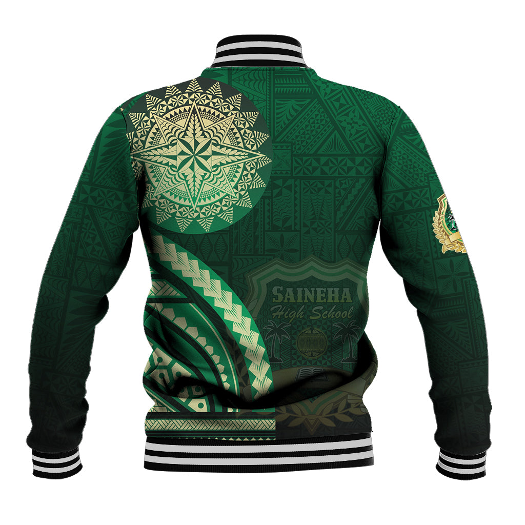 Saineha High School Baseball Jacket Ngatu and Polynesian Pattern