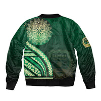 Saineha High School Bomber Jacket Ngatu and Polynesian Pattern